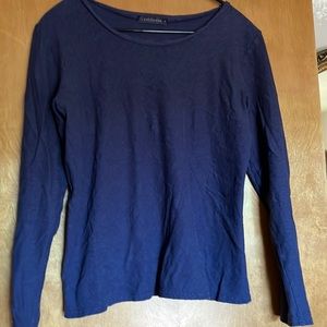 Cut-Loose Long Sleeve Blue Top Size L